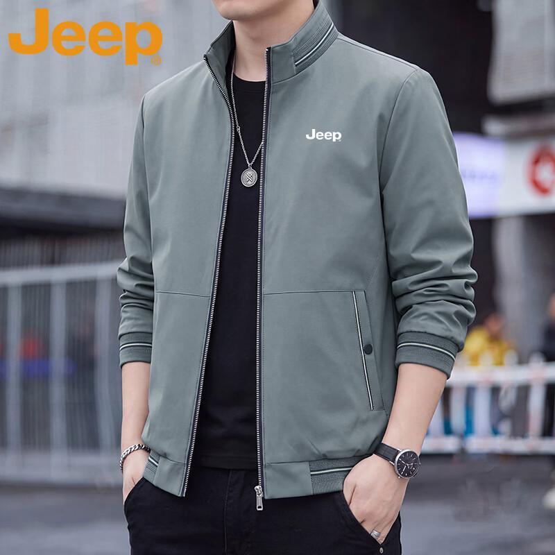 Jeep Men's Solid Color Casual Jacket