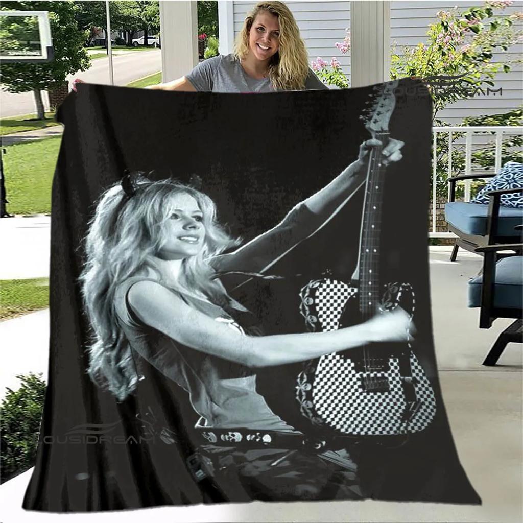 Singer AVRIL LAVIGNE Printed blanket Flannel Warm blankets Soft and comfortable blanket bed linings cubre cama Birthday Gift
