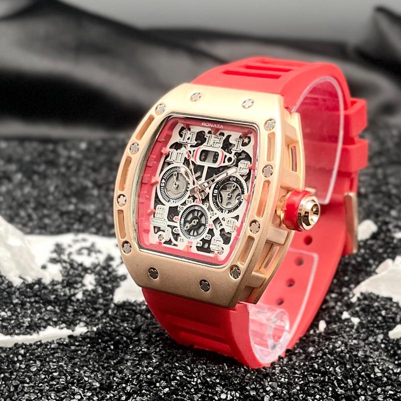 JYL Men's Watch Richard Hollow Bottom Silicone Strap