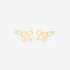 ESTELLE [Official] Women's K10 Yellow Gold Ribbon Motif Earrings 0202-3412-0019-0000