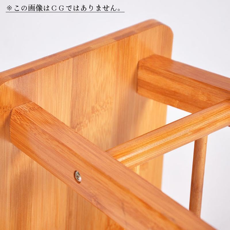 [SPobeap] Square Stool, Height 24-39cm, Made of Natural Bamboo, Chair, Flower Stand, Step Stool, Children's Chair, Entryway, Lightweight, Easy to Carr