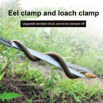 Eel Clip with Ergonomic Anti-slip Long Handle Multi-purpose Crab Loach Lobster Seafood Fishing Catching Tong Grabber Clamp Garbage Picker Tools
