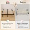 4ft6 Double Bed Frame, Metal Platform Bed Frame with 2 x 14 Wood Slats, No Box Spring Needed, Underbed Storage, Black
