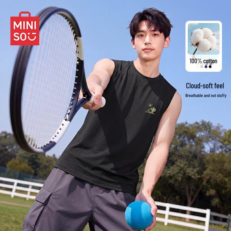 MINISO Men s Summer Cotton Sleeveless Vest XL