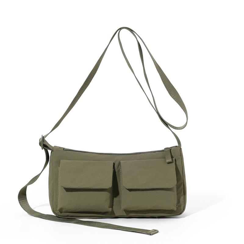 Bolsa Mensageiro Masculina para Deslocamento Bolsa de Ombro Leve Multibolsos Bolsa Feminina