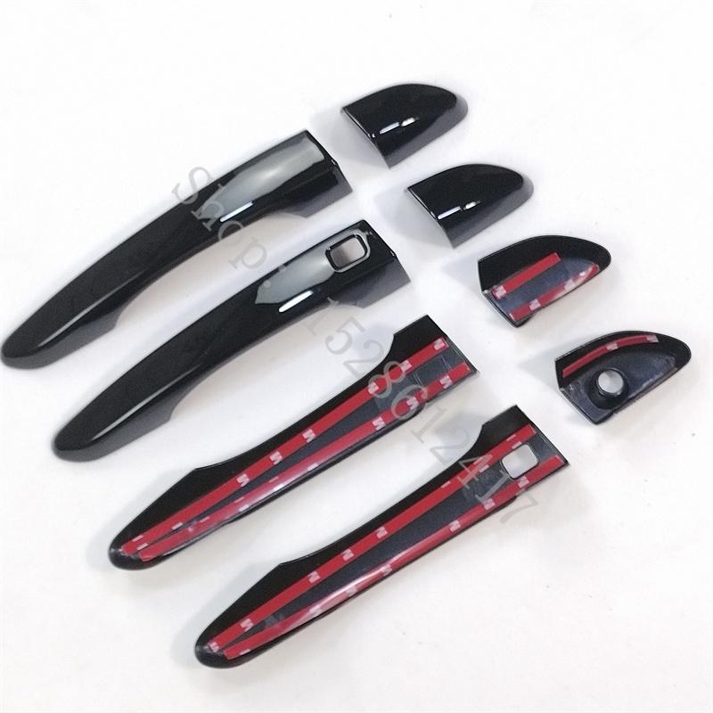 For Hyundai Tucson 2015 2016~ Glossy Black ABS Door Handle Cover car door handle protector trim Overlay Molding Garnish