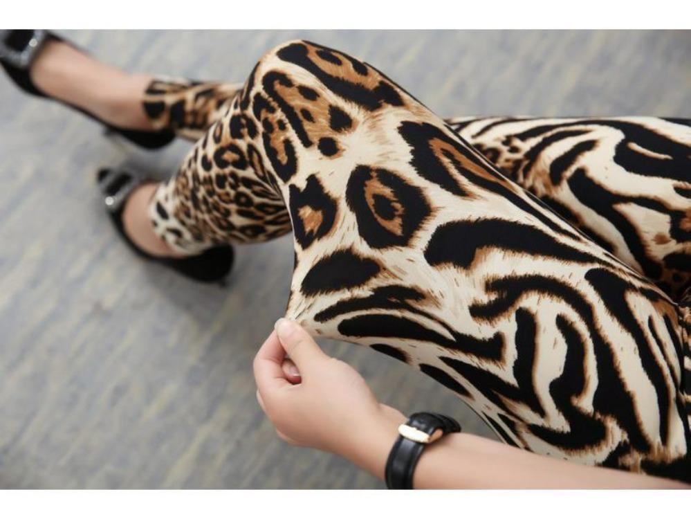 Leggings Skinny Leopardati Vita Alta Comodi ed Eleganti Vendita Calda Elasticizzati da Donna