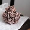 5-Head Real Touch Rose Flower Bouquet Beige Latex Silk Roses for Weddings Handmade Artificial Flowers with Real Touch Effect