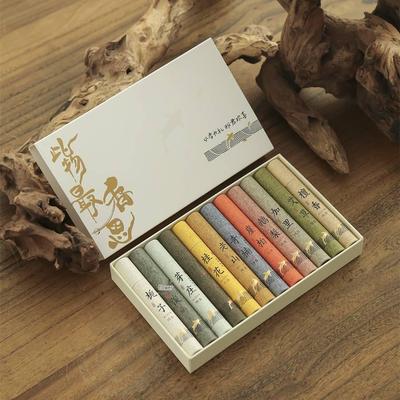 Xiangsi 12-Flavors Incense Stick Gift Set for Home Aromatherapy
