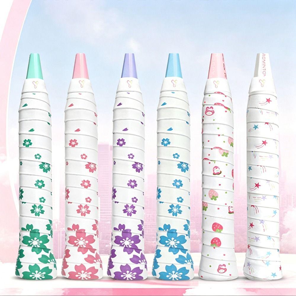Non-Slip Badminton Handle Wrap Tape Sakura Print Tennis Racket Grip Tape Racquet Supplies
