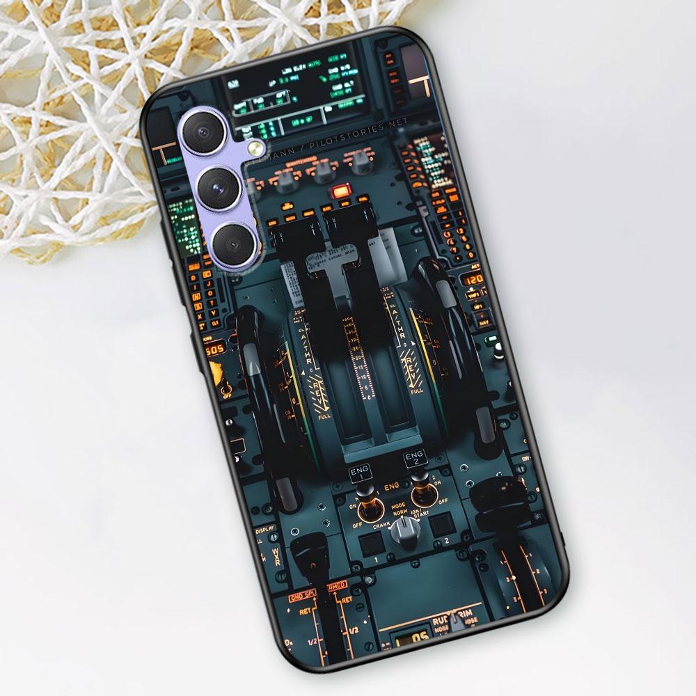 

Aviation Aeroplane Pilot Cockpit Case for Samsung Galaxy A51 A53 A54 A31 A52 A12 A13 A21s A22 A32 A11 A22 A33 TPU Phone Cover Samsung A21