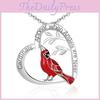 Elegant Alloy Heart Bird Pendant Necklace Featuring Unique Letter Design For All Genders