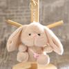 Cute Bunny Keychain Cartoon Little Rabbit Stuffed Doll Keyring Soft Plush Toy Key Holder Bag Pendant Backpack Hanging Decoration