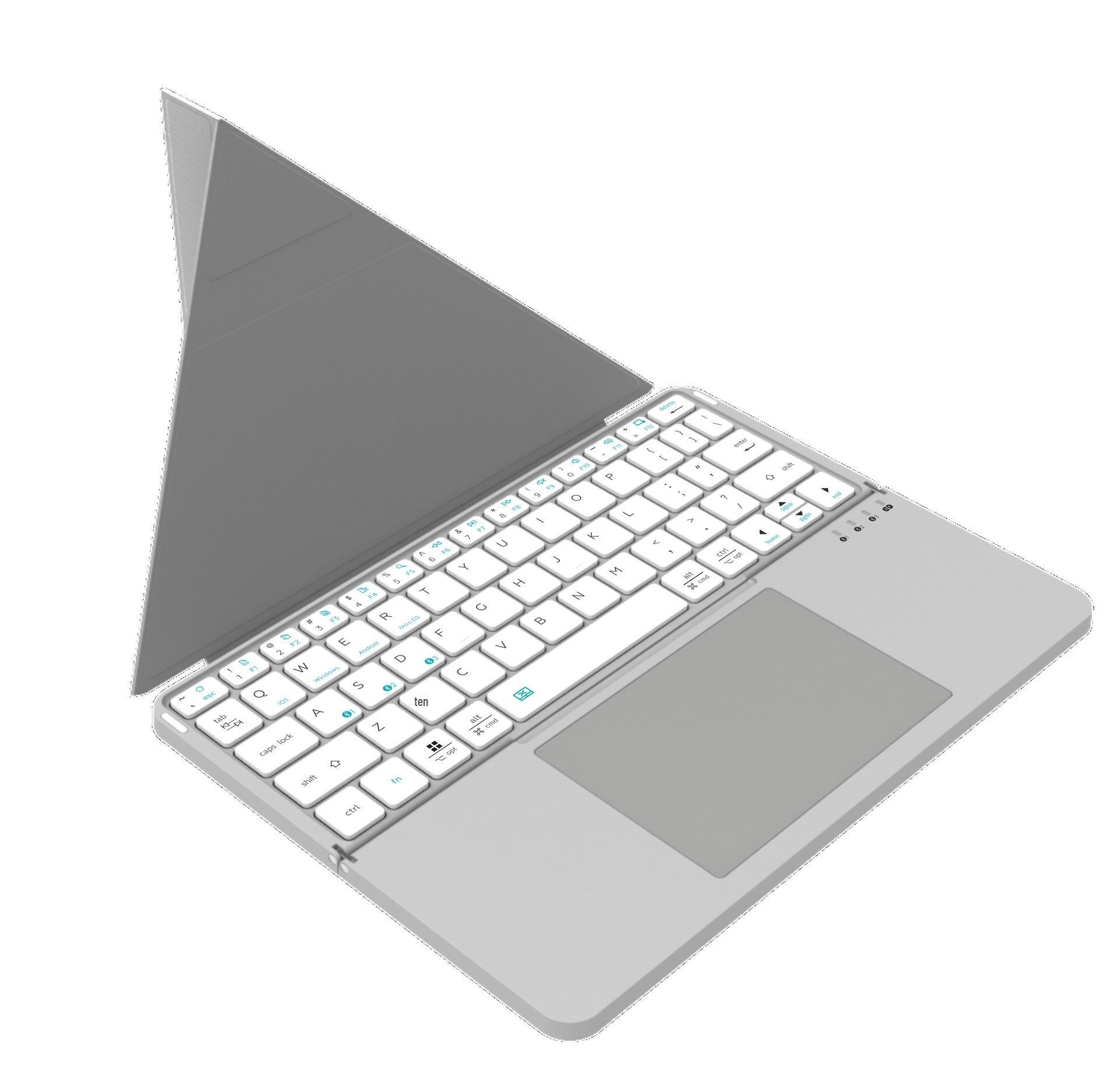 

Foldable Bluetooth Keyboard with Touchpad & Detachable Magnetic Stand for Tablets & Laptops