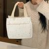 Simple Dotted Star Shoulder Bag Korean Style Casual Tote High Capacity Lunch Bag Comfortable Texture and Casual Commuting Bag