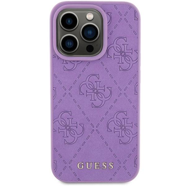 Guess Guhcp15Xp4Epmu Iphone 15 Pro Max 6.7 Fioletowy/Light Purple Hardcase Leather 4G Stamped