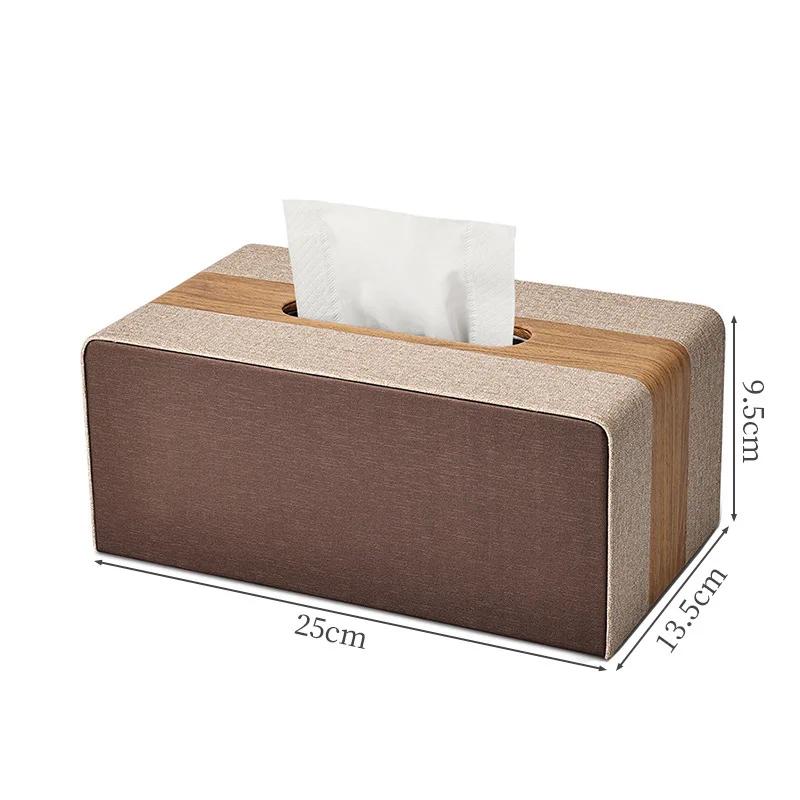 Tissue Box Living Room Creative Fashion New Chinese Style Leather Carton Hotel Restaurant Light Luxury Desktop Carton