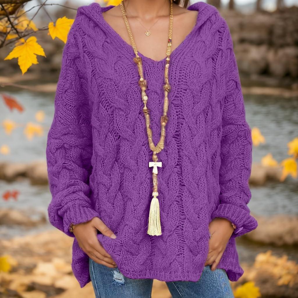 Women's Fashionable Long-sleeved Woven Floral Pullover Knitted Sweater Sweater Top