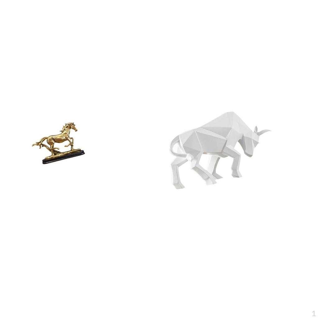 Elegant Horse Bull Fusion Figurine Modern Abstract Sculpture Collectible Art Ornament for Desk