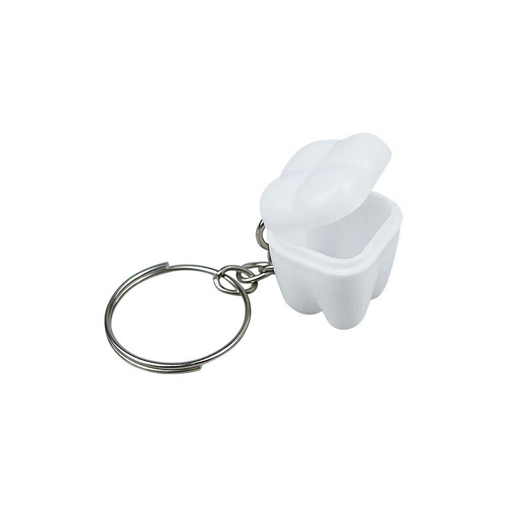 10 buc Forma de dinte cu breloc Cutie pentru dinți de lapte pentru copii Cutii pentru dinți pentru bebeluși Suvenir pentru dinți pentru copii Container de economisire Cadou pentru nou-născut