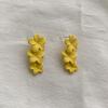 Women's 925 Silver Korean Dongdaemun Petal Dangle Earrings - Summer Flower Design, Trendy & Versatile Stud Earrings