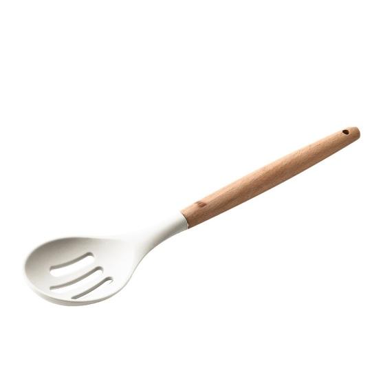 12Pcs Silicone Cooking Utensils Set Wooden Handles Spatula Set Heat