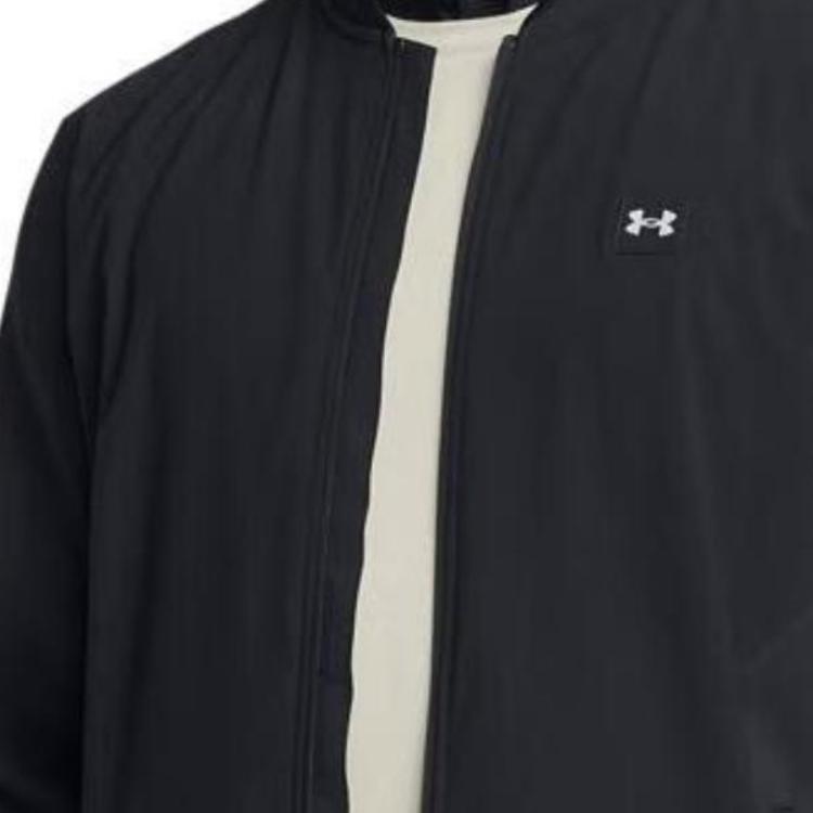 Under Armour Drive Pro Woven Golf Sports Stand Collar Jacket Men Jacket Black 1387117-001