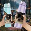 1PC Chihuahua Dog Dark Tone Art 750ml Color Plastic Sports Water Bottle Leakproof Flip Straw Lid Suitable for Sports Office Home Use
