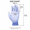 6pairs Coated Finger Anti-Static Gloves Antiskid Dust-Free ESD Safety Gloves Electronic Working Protection Gloves