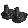 JYJZPB 2-Pack Battery Adapters for Dewalt 18V to 20V Tools DCA1820 Convert for Dewalt 20V Lithium Battery DCB204 DCB205 DCB206 DCB606 to 18V NiCd