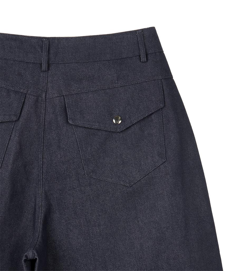 Dandel Dd Turn-Up Denim Bermuda Pants (Indigo)