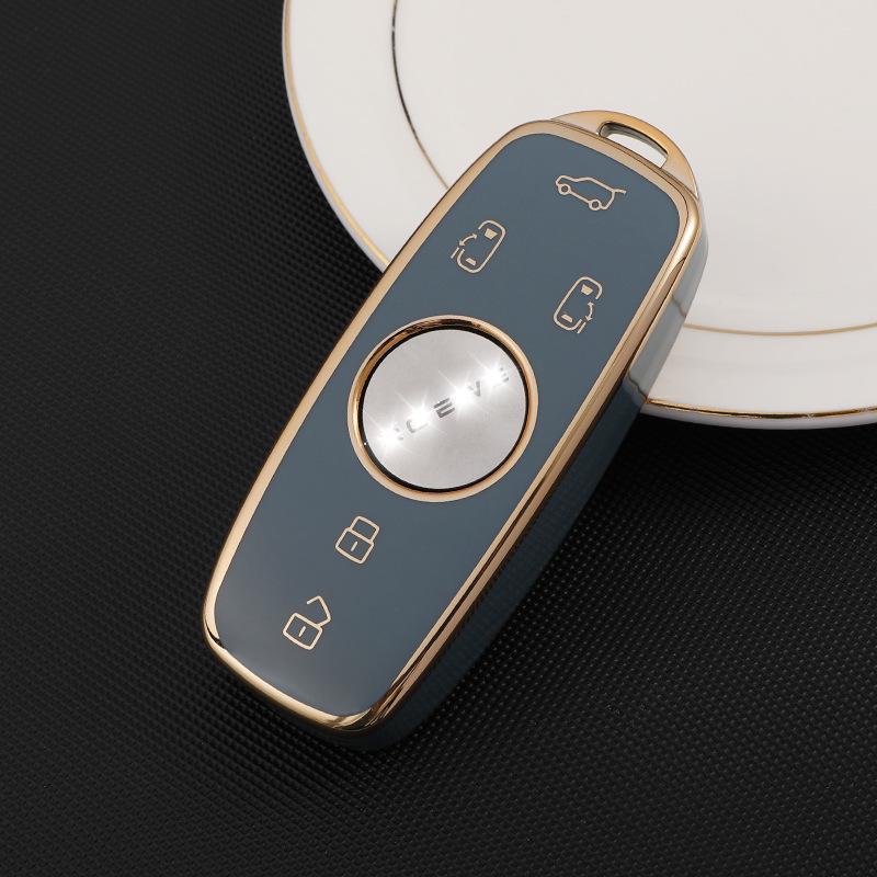 Roewe iMAX8 Key Case: Premium Gold-Edged Shell for MPV Business Cars, Suitable for Men and Women