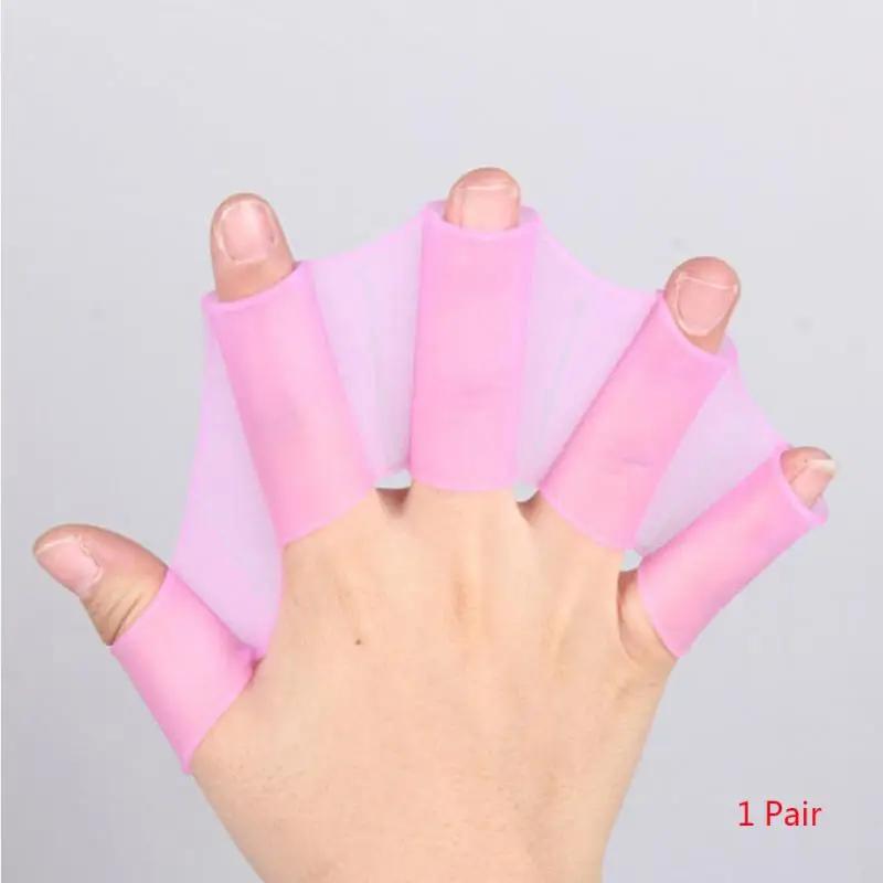 

1Pair Unisex Frog Type Silicone Girdles Swimming Hand Fins Finger Webbed Gloves Paddle Water Sports frog claw Swimming Equipment S