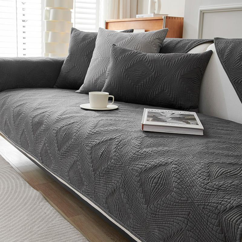

Pure Cotton Sofa Cushion Universal In All Seasons, Cotton Fabric Non-Slip Seat Cushion Cover Cloth, Simple Modern Sofa Cover Towel Seat Cushion 70*70cm