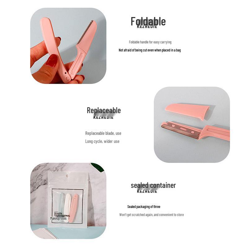 Eyebrow Shaping Kit: Safety Razor & Anti-Scratch Scissors for Beginners