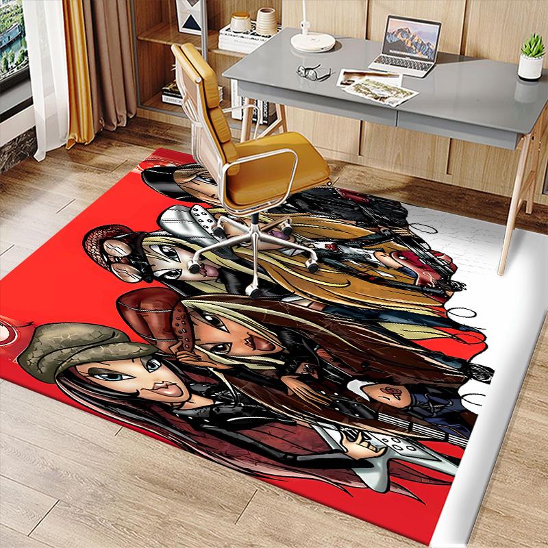Bratz1 Printed Absorbent Washable Carpet, Non-Slip Bathroom Mats, Kitchen Rugs, Yoga Mat,Living Room Entrance, Camping Picnic Rugs