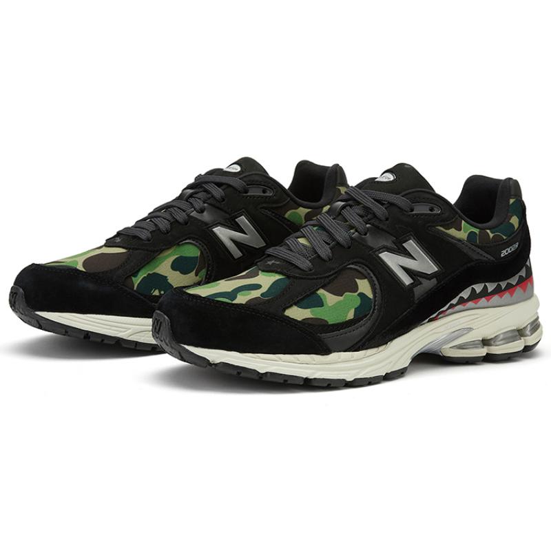 New Balance Bape X 2002R 'Apes Together Strong   Black Camo' Sneakers M2002RBF