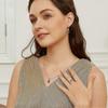 925 Sterling Silver Women's Earrings with Colorful Zirconia for a Glamorous and Elegant Look