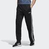 adidas Essentials 3-Streifen Hose mit offenem Saum aus Trikot Schwarz EI9761