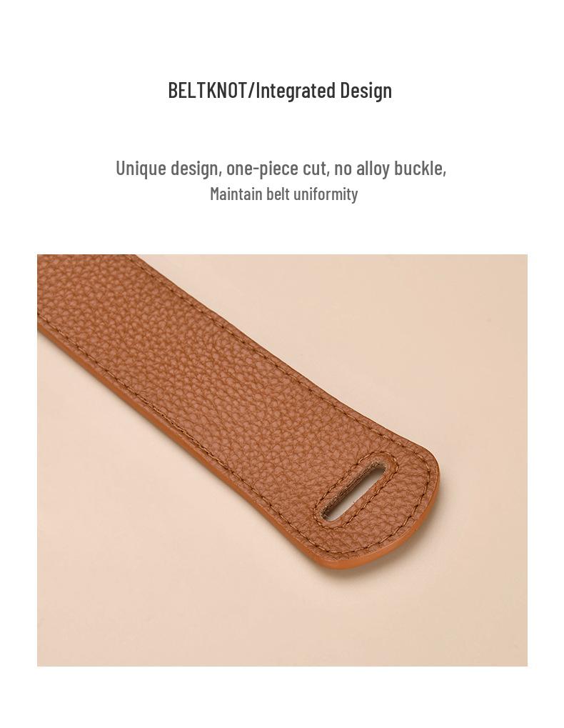 Women's Double-Sided Top-Grain Cowhide Leather Waist-Cinching Skirt Belt