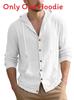 Mens Fashion Casual Shirt With Long Sleeves And Waterwashed Linen For Urban Style Spring Autumn Wear