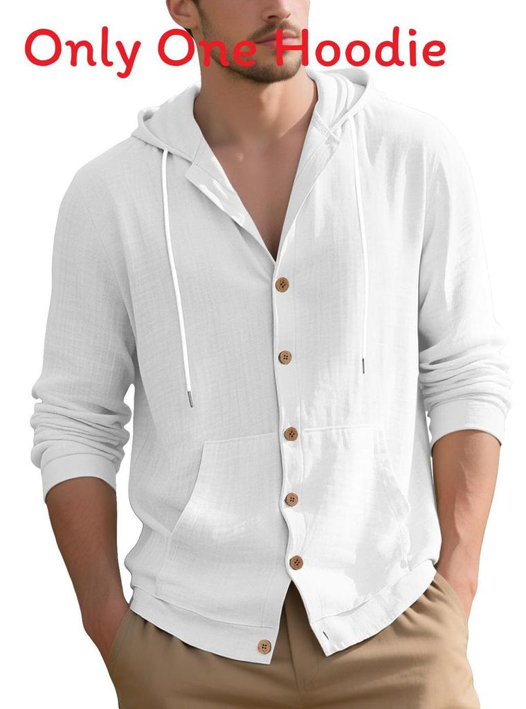 Mens Fashion Casual Shirt With Long Sleeves And Waterwashed Linen For Urban Style Spring Autumn Wear