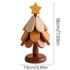 3Pcs Wooden Christmas Tree Trivets for Hot Dishes Heat Insulation Placemat Desktop Protection Mat for Kitchen Bar Restaurant