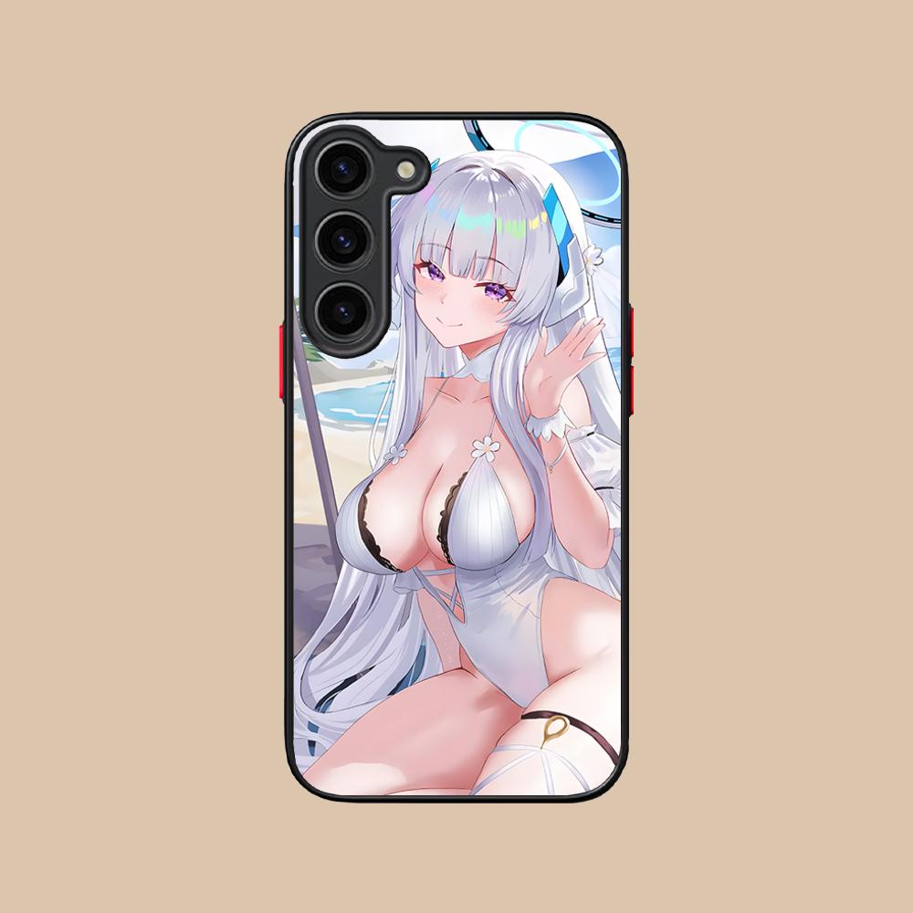 Blue Archive Ushio Noa Silicone Mobile Phone Case for Samsung Galaxy S26 S25 S24 S23 S22 S21 Plus FE Ultra Colorful Cover