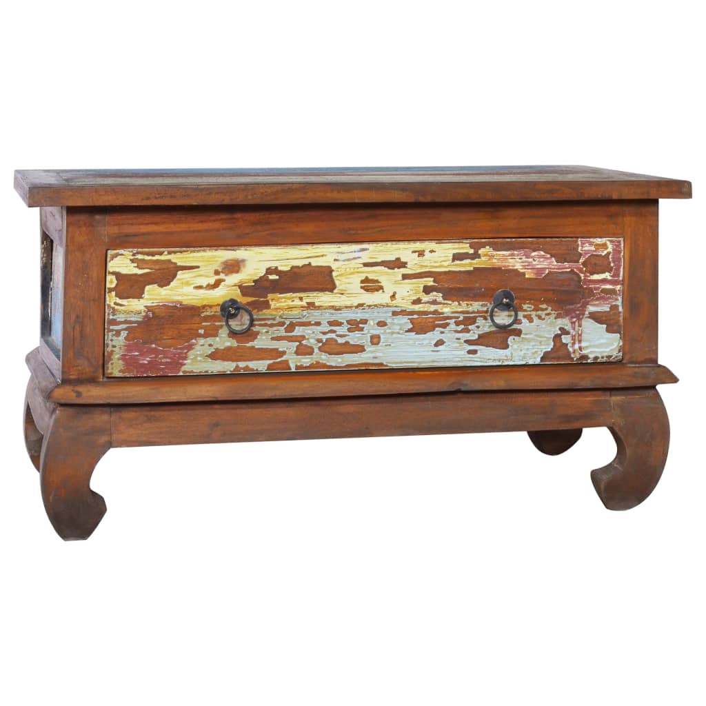 Coffee Table 80 X 50 X 40 Cm Reclaimed Teak Wood