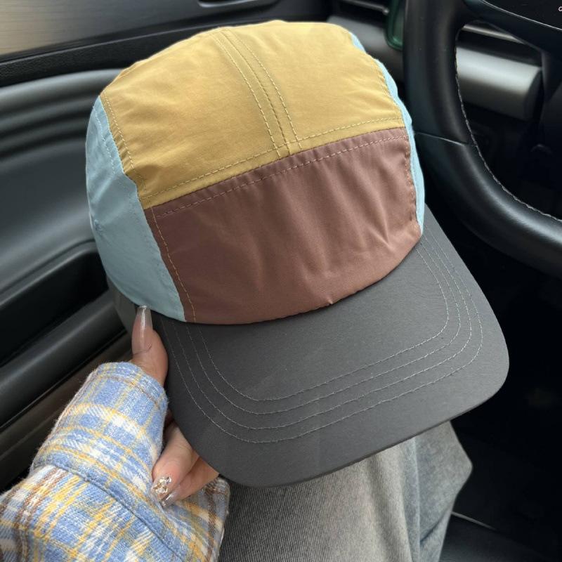 Niche Color Matching Flat-brimmed Hat Women's Outdoor Skateboarding Hip-hop Cap Couple Street Trendy Brand Quick-drying Hat Men's Tide