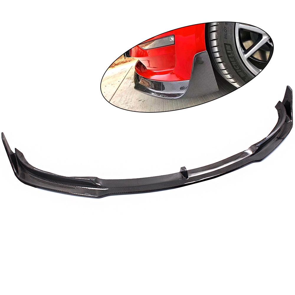 Tesla Model 3 Front Lip Spoiler, Real Carbon Fiber, Anti-Collision.