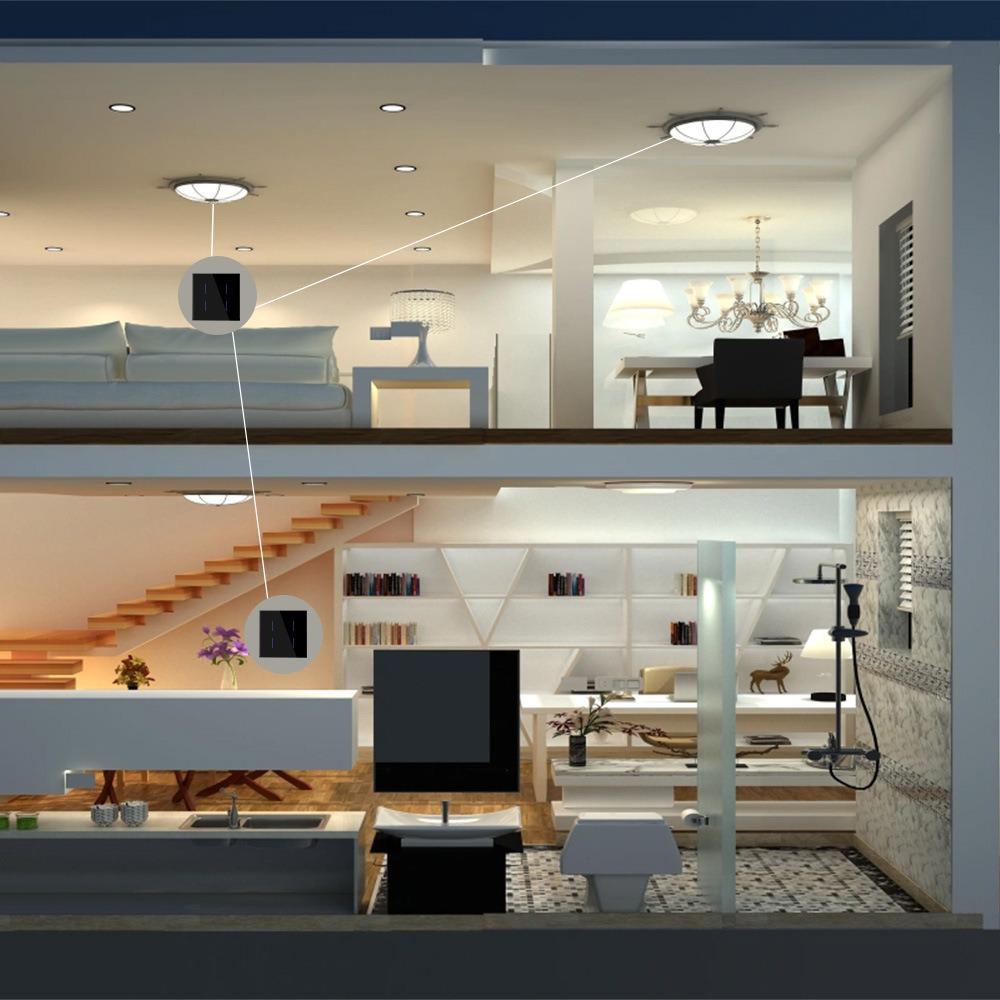 EU WiFi Smart Wall Switch with Alexa & Google Voice Control, Touch & Dual Control
