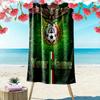 Name Custom Logo Mexico American Football Print Beach Towel, Large Soft Quick Dry Towel for Beach Camping Swimming
