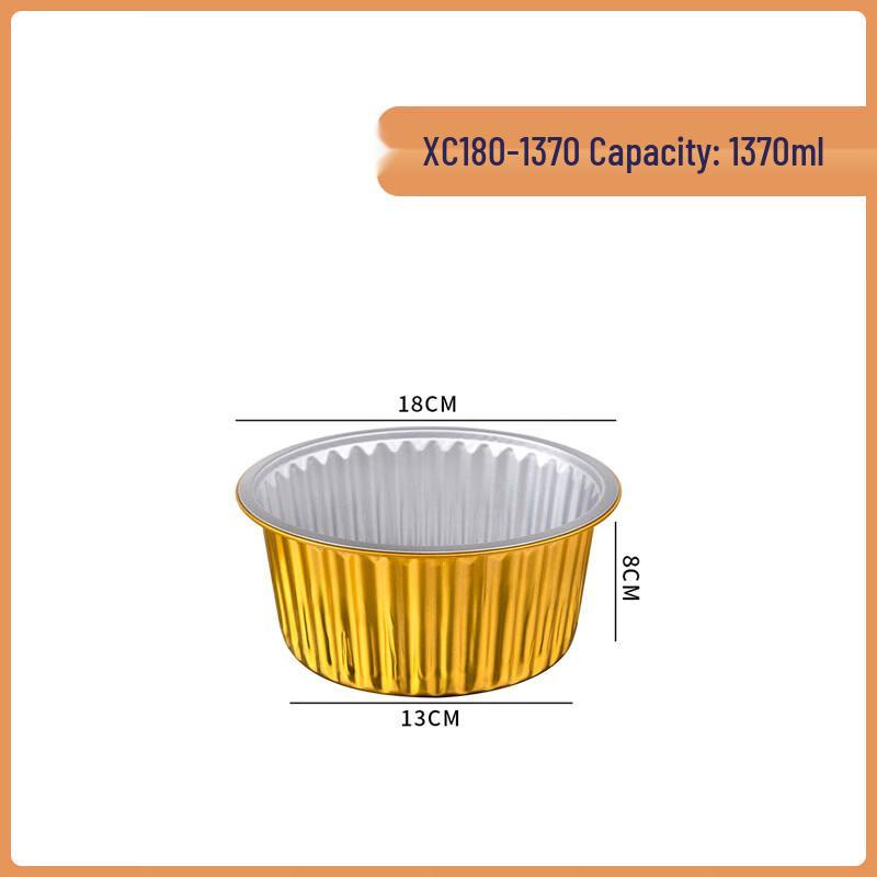 Lygil Round Gold Foil Disposable Food Containers